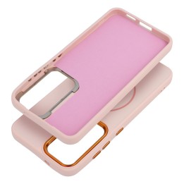 Case for Samsung A17 / A18 Frame Mag Cover compatible with MagSafe powder pink