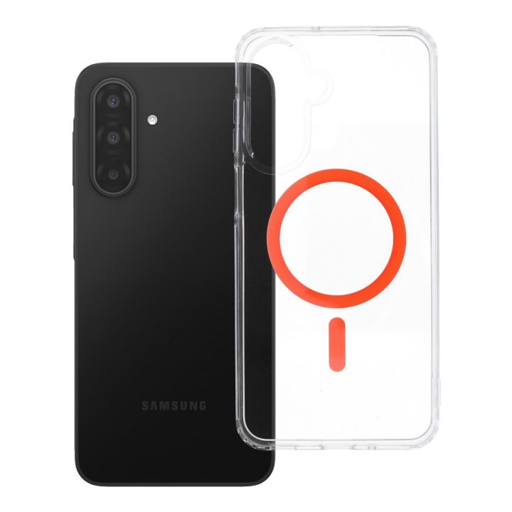 Чохол для Samsung A17 / A18 Drop Glue Colorful Ring Mag Cover сумісний із MagSafe помаранчевий