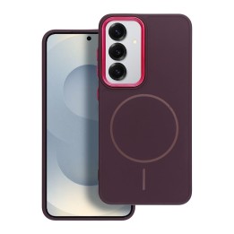 Case for Samsung A17 / A18 Frame Mag Cover compatible with MagSafe purple