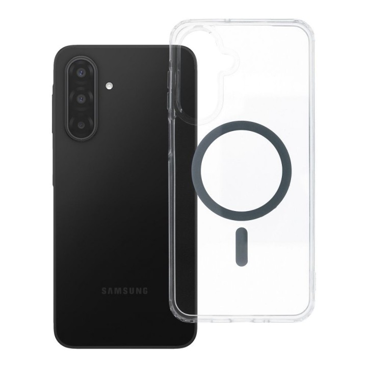 Case for Samsung A17 / A18 Drop Glue Colorful Ring Mag Cover compatible with MagSafe grey