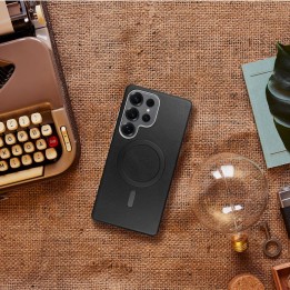 Чохол для Samsung A07 / A08 Gentleman Mag Cover сумісний із MagSafe чорний