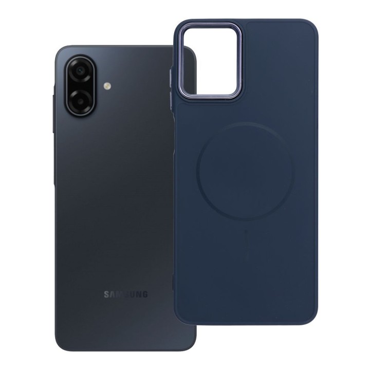Case for Samsung A07 / A08 Frame Mag Cover compatible with MagSafe navy blue
