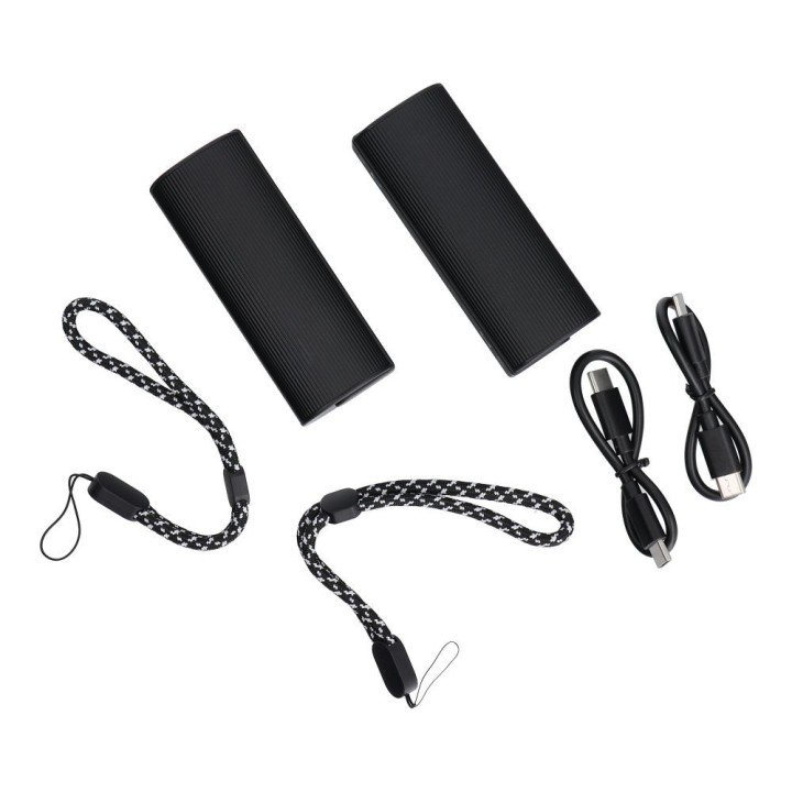 Power bank Veger (W0587) 2,4A 2 pcs 2 x 5000 mAh with podgrzewaczem for rąk black silver