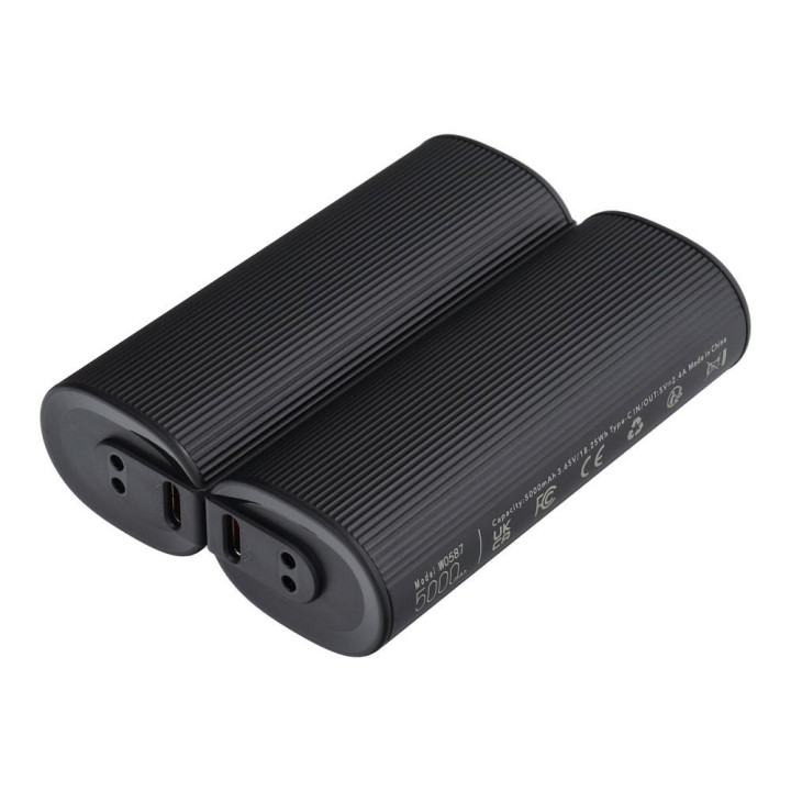 Повербанк Veger (W0587) 2,4A 2 шт. 2 x 5000 mAh с podgrzewaczem для rąk черно серебристый