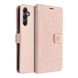 Flip case for Samsung A14 4G / A14 5G Mezzo Book mandala rose gold