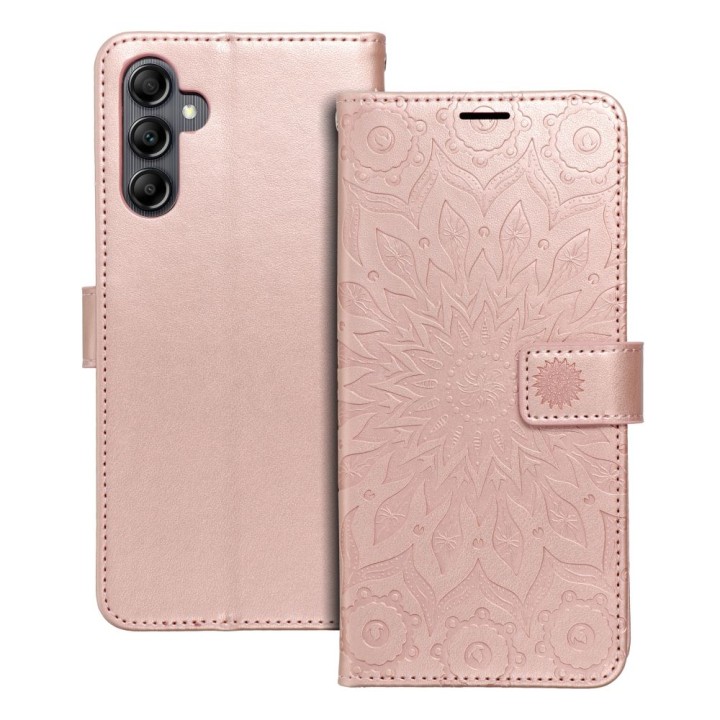 Flip case for Samsung A14 4G / A14 5G Mezzo Book mandala rose gold
