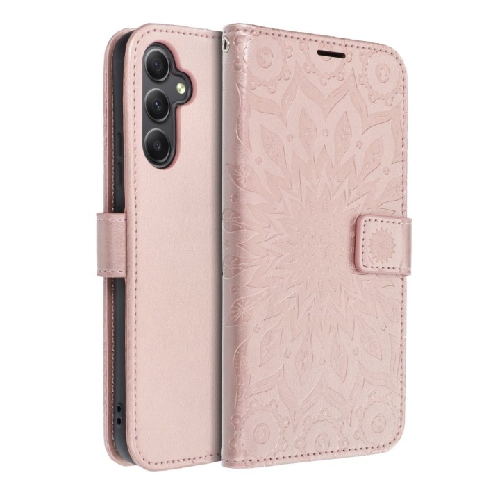 Flip case for Samsung A34 5G Mezzo Book mandala rose gold