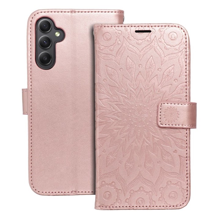 Flip case for Samsung A34 5G Mezzo Book mandala rose gold