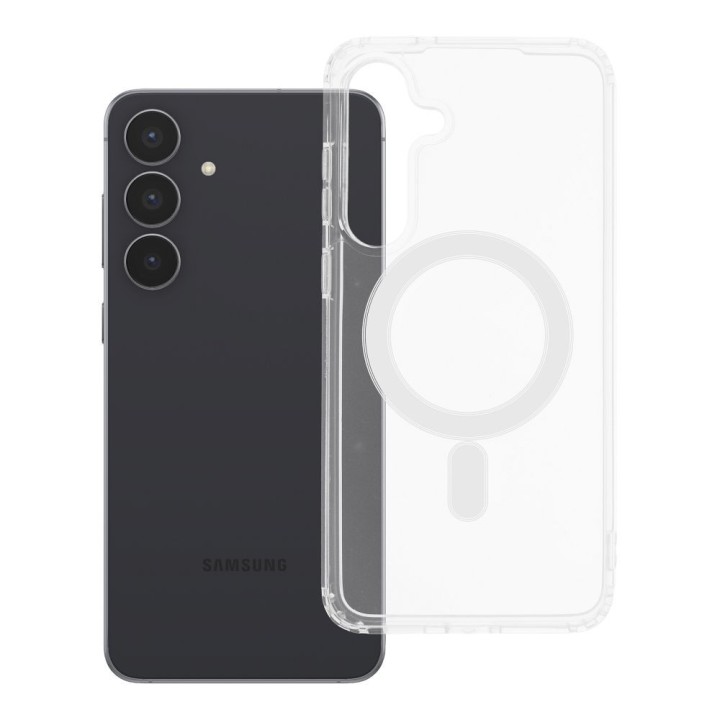 Case for Samsung S25 FE Clear Mag Cover (MID) compatible with MagSafe transparent