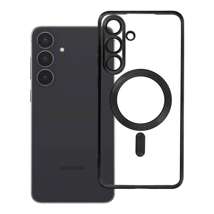 Case for Samsung S25 FE Electro Mag Cover compatible with MagSafe black