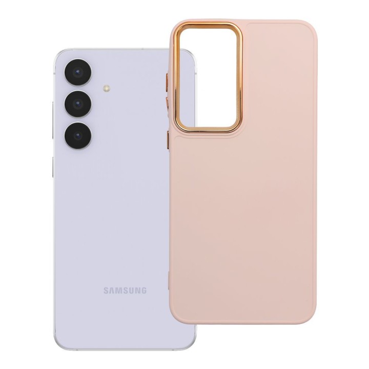 Чехол для Samsung S25 FE Frame пудрово-розовый