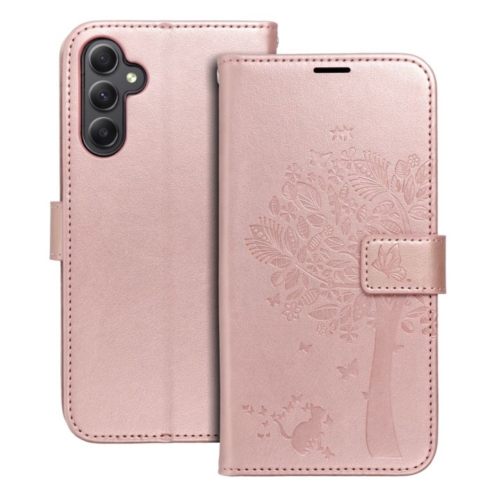 Flip case for Samsung A34 5G Mezzo Book tree rose gold