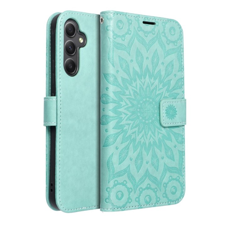 Flip case for Samsung A34 5G Mezzo Book mandala green