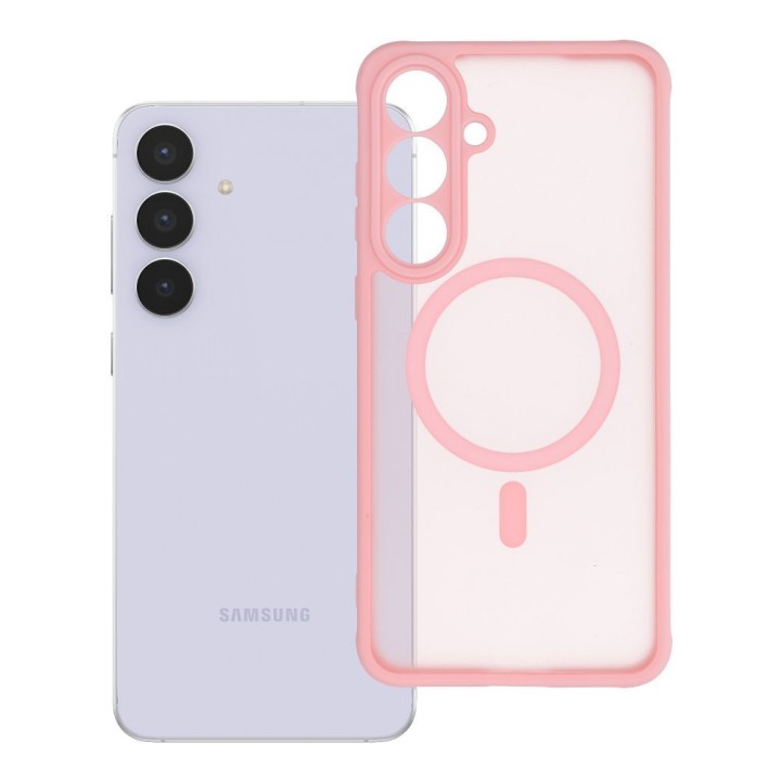 Case for Samsung S25 FE Full Matte Mag Cover compatible with MagSafe light pink