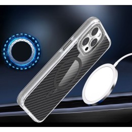 Etui na Samsung S25 EDGE Fiber zgodne z MagSafe szare