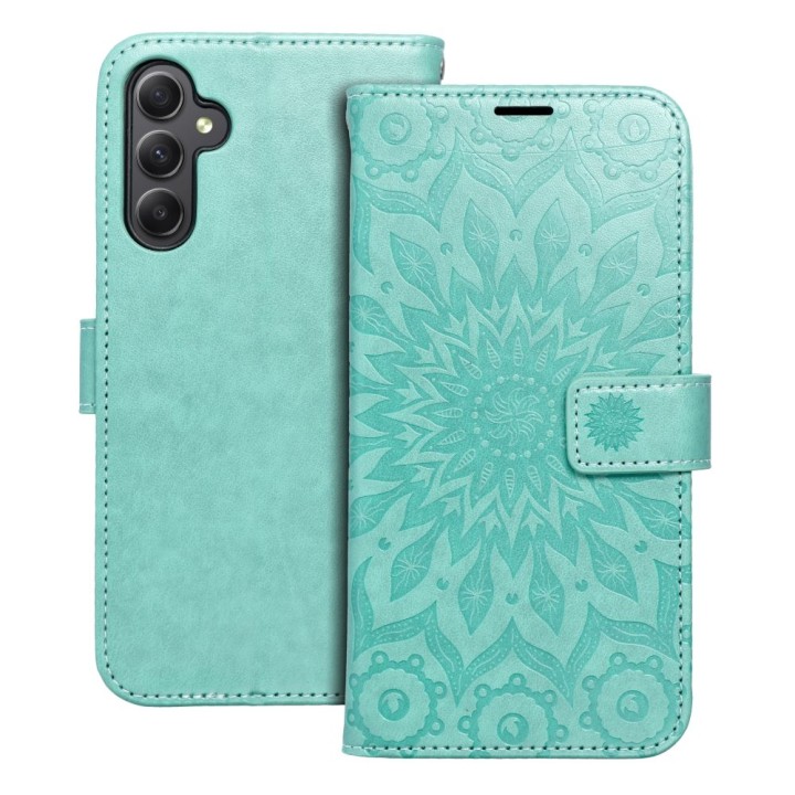 Flip case for Samsung A34 5G Mezzo Book mandala green