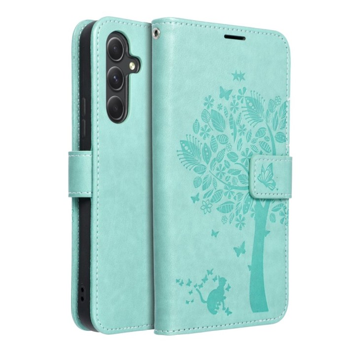 Flip case for Samsung A54 5G Mezzo Book tree green
