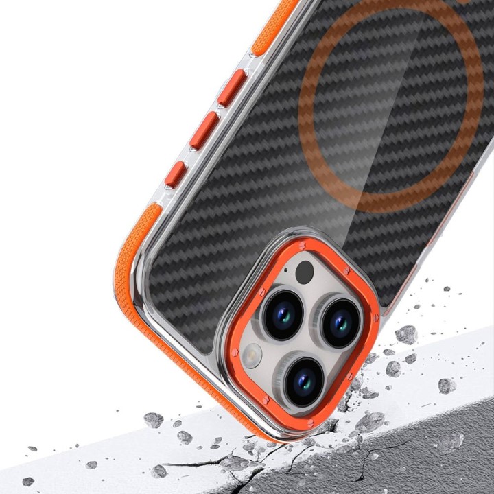 Case for iPhone 16 PRO Fiber MagSafe compatible orange