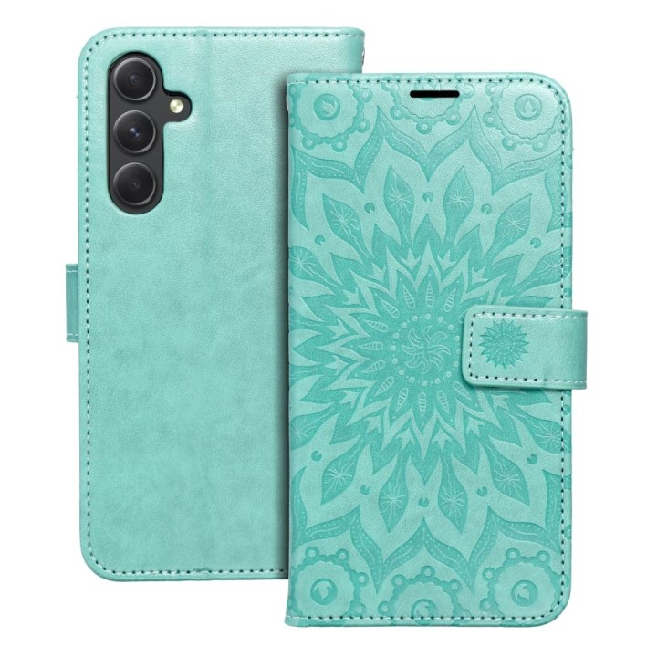 Flip case for Samsung A54 5G Mezzo Book mandala green