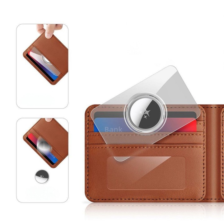DUX DUCIS защитный чехол в форме карты для AirTag 2 шт. прозрачный + черный