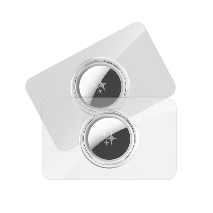 DUX DUCIS защитный чехол в форме карты для AirTag 2 шт. прозрачный + черный