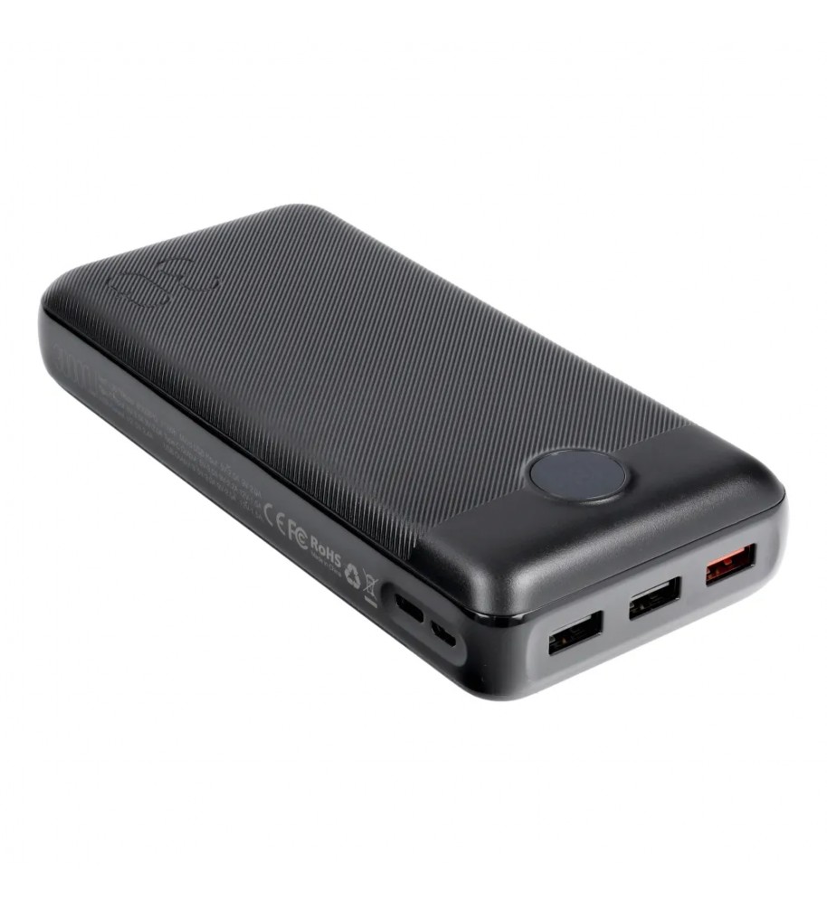 Зовнішній акумулятор (POWER BANK) VEGER L30 - 30 000mAh LCD Quick Charge PD 20W чорний (W3008PD)