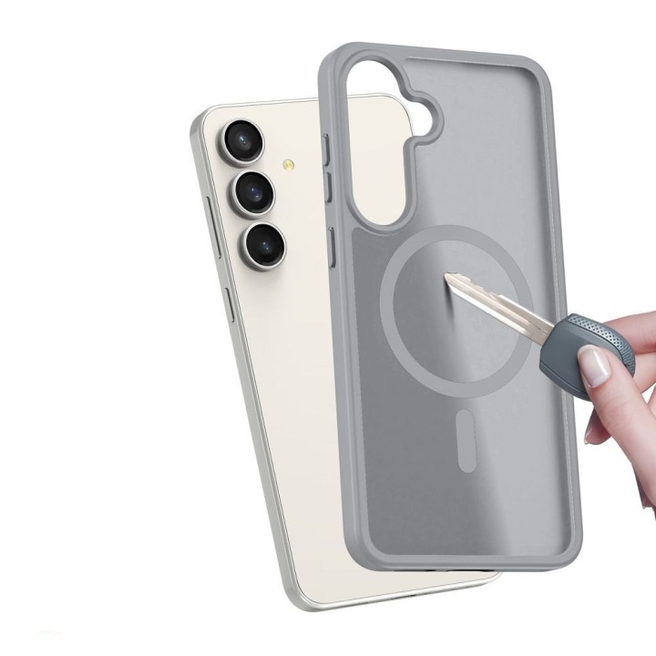 DUX DUCIS чехол YIND совместимый с MagSafe для SAMSUNG S25 FE серый