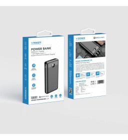 Зовнішній акумулятор (POWER BANK) VEGER L30 - 30 000mAh LCD Quick Charge PD 20W чорний (W3008PD)