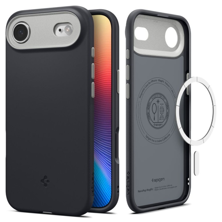 SPIGEN case NANO POP MAG compatible with Magsafe for IPHONE 17 Air black sesame