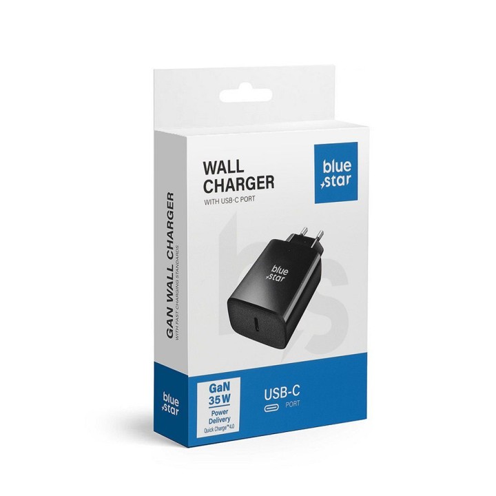 Wall charger for phone Blue Star USB C QC4.0 PD 3A 35W TFB-TC-35WPD black