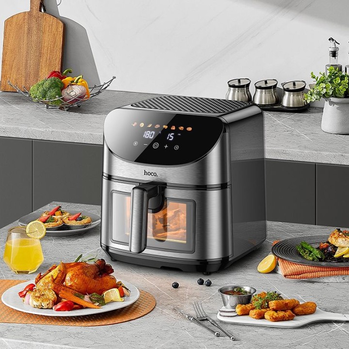 Air fryer Air Fryer Hoco with touchscreen and viewing window 8L 1700W HE21 black