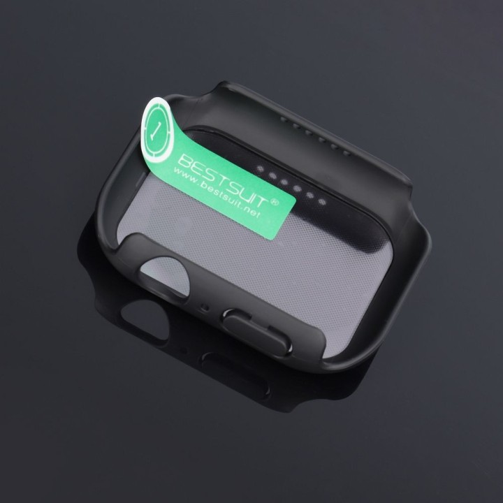 Чехол защитный со стеклом Bestsuit Flexible для Apple Watch series 7/8/9-45mm - графитовый