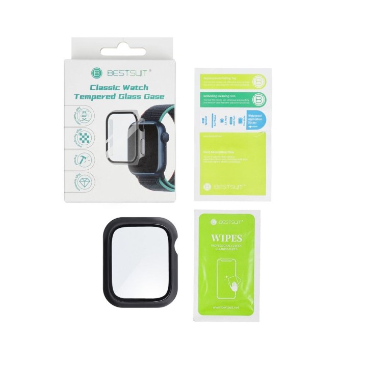 Protective case with glass Bestsuit Flexible for Apple Watch series 7/8/9-45mm - graphite