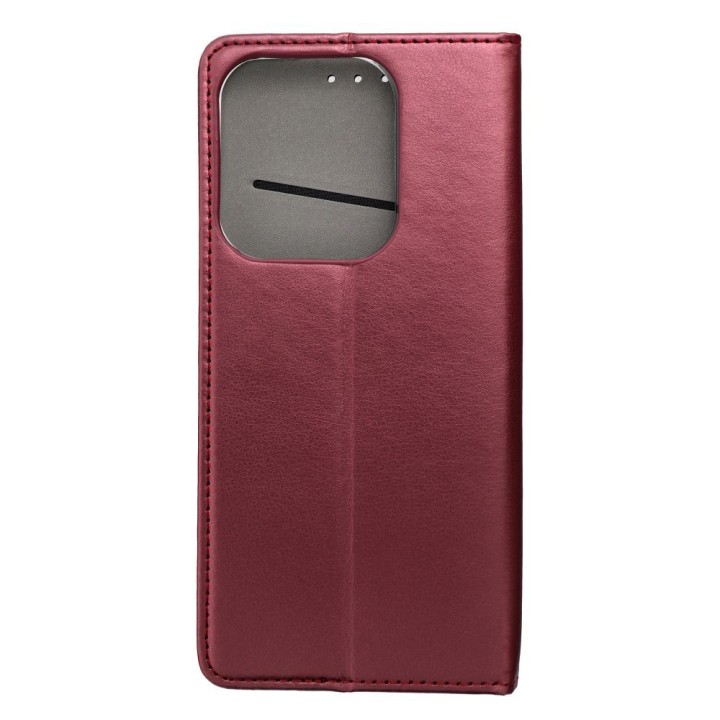 Чехол с клапаном для Xiaomi Redmi 15C (173,16 x 81,07 x 8,2) Smart Magneto бордовый