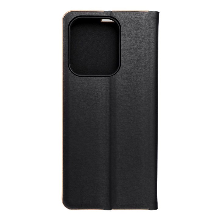 Чохол з клапаном для Xiaomi Redmi 15C (173,16 x 81,07 x 8,2) Luna Book Gold чорний
