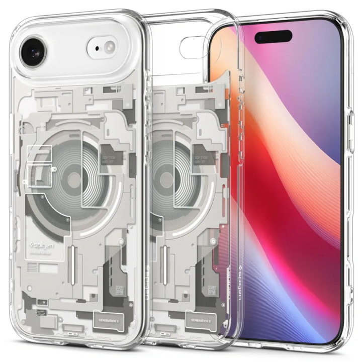 SPIGEN case ULTRA HYBRID MAG compatible with Magsafe for IPHONE 17 Air zero one natural titanium