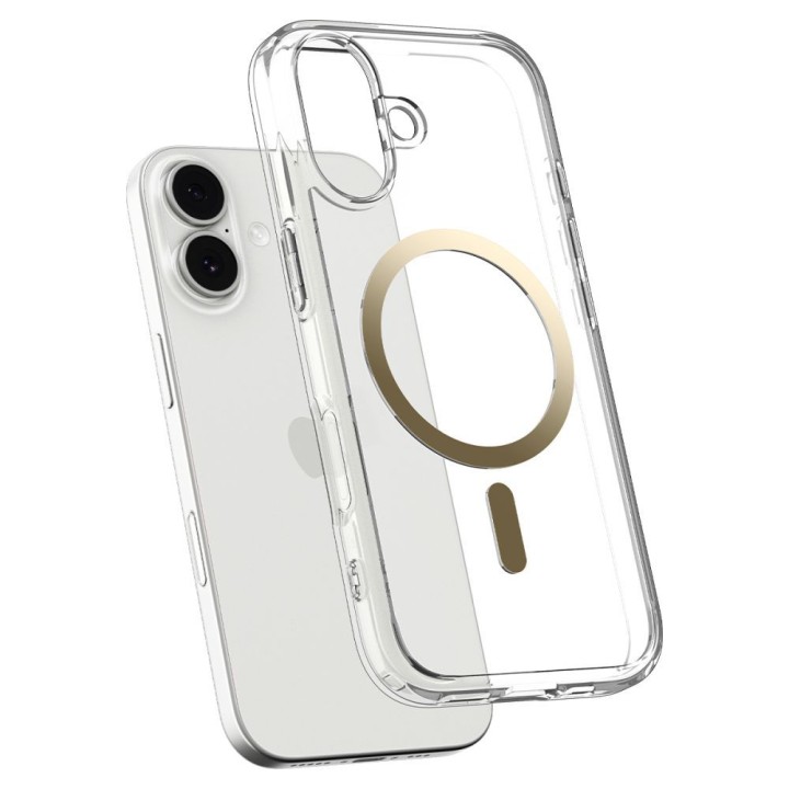 SPIGEN case ULTRA HYBRID MAG compatible with MagSafe for IPHONE 17 clear gold
