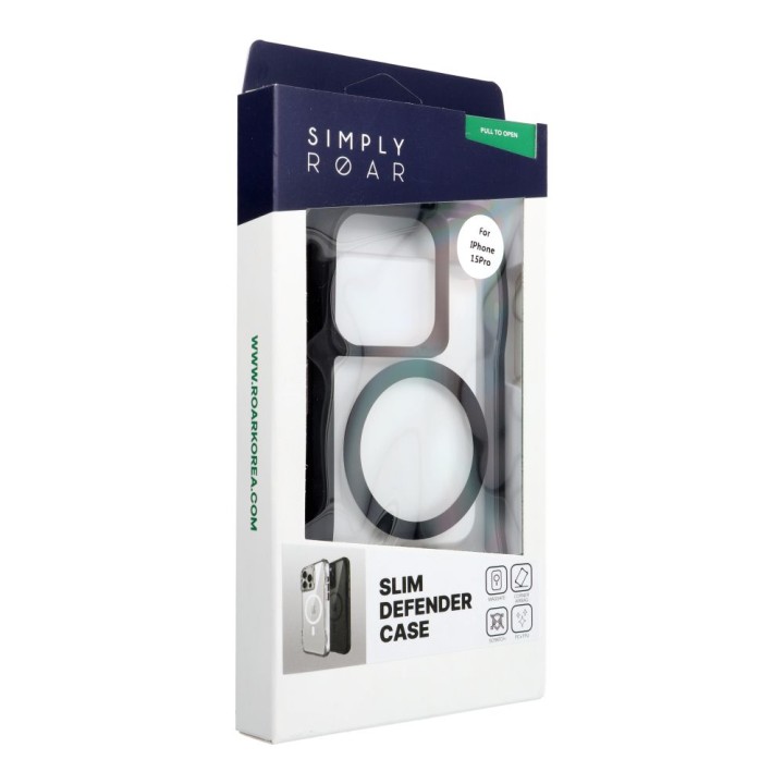 ROAR чохол SLIM DEFENDER сумісний із MagSafe для IPHONE 15 Pro чорний