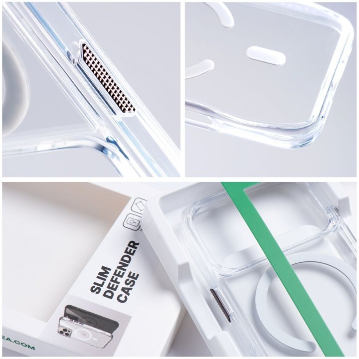 ROAR case SLIM DEFENDER compatible with Magsafe for IPHONE 16 Pro transparent