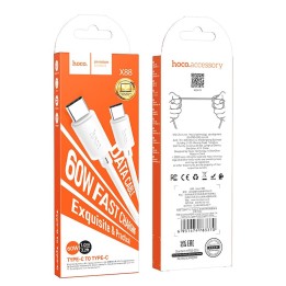 USB-C to USB-C cable Hoco PD 3A 60W 1 m X88 white