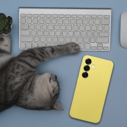 Чехол для Honor X6C Silicone 2mm (camera protection) желтый