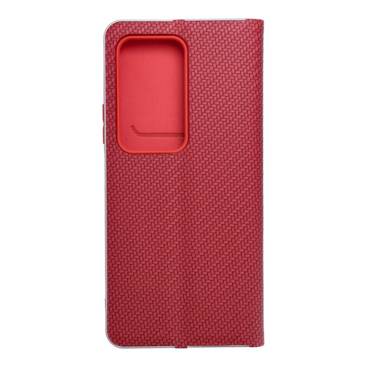Etui z klapką na Xiaomi Redmi 15 4G / 5G (171.1) Luna Book Carbon czerwone