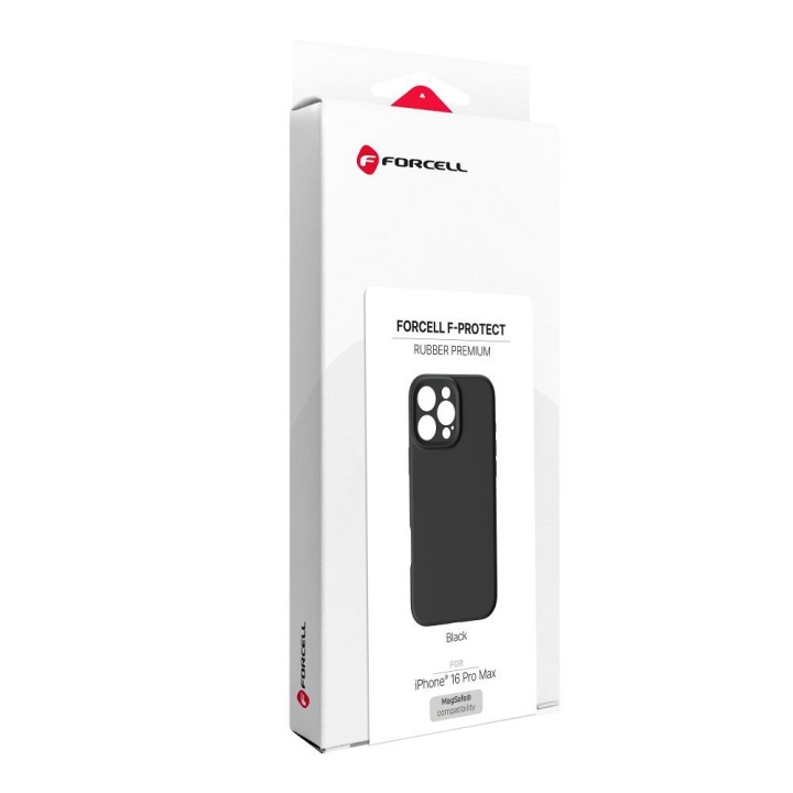 Case for iPhone 16 PRO MAX Forcell F-Protect Rubber Premium compatible with MagSafe black 0INT