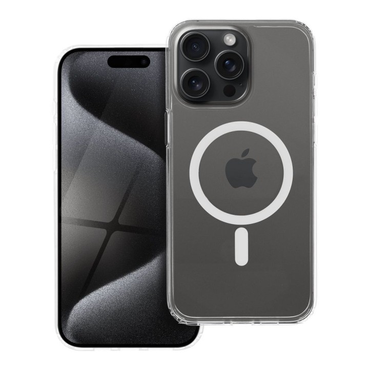 Case for iPhone 15 PRO MAX Forcell F-Protect Clear Hybrid Premium compatible with MagSafe transparent 0INT
