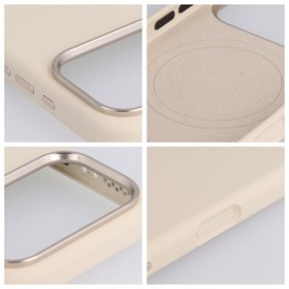 Case for iPhone 15 PRO Forcell F-Protect Frame Premium MagSafe compatible antique white 0INT
