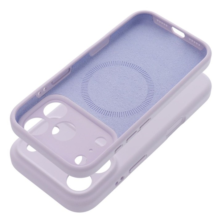Etui na iPhone 15 PRO MAX Forcell F-Protect Rubber Premium zgodne z MagSafe fiołkoworóżowe 0INT