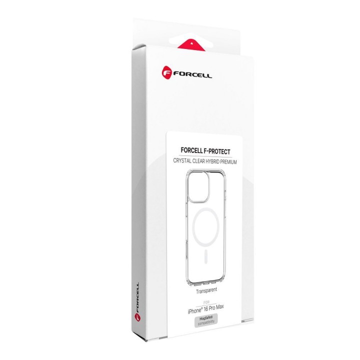 Case for iPhone 16 PRO MAX Forcell F-Protect Clear Hybrid Premium compatible with MagSafe transparent 0INT