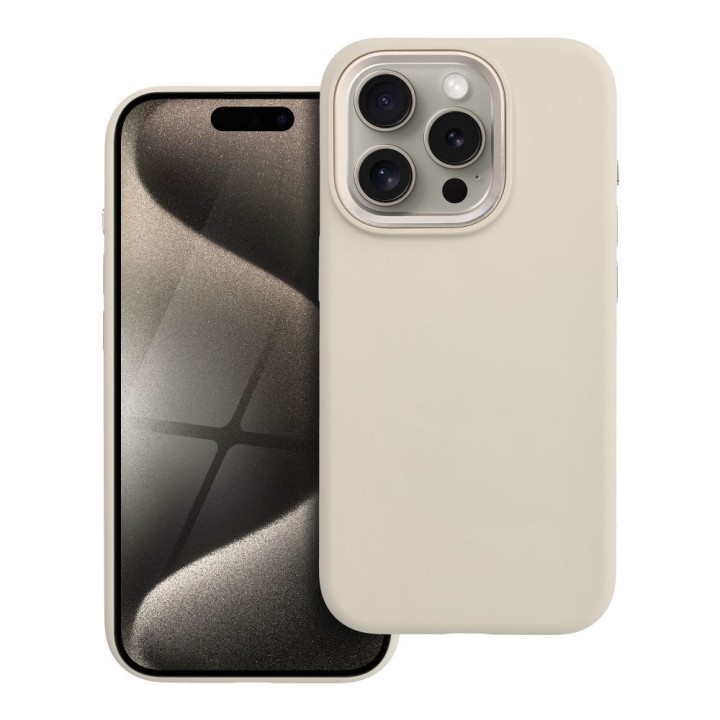 Чехол для iPhone 15 PRO Forcell F-Protect Frame Premium совместимый с MagSafe antique white 0INT