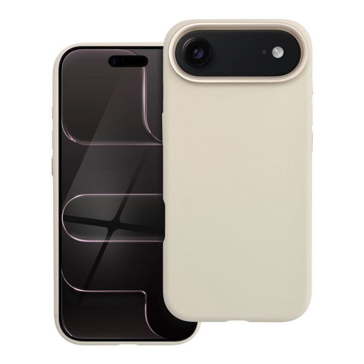 Case for iPhone 17 AIR Forcell F-Protect Frame Premium compatible with MagSafe antique white 0INT