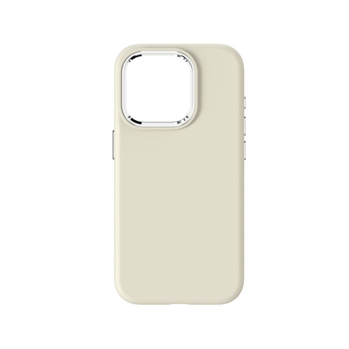 Case for iPhone 15 PRO Forcell F-Protect Frame Premium compatible with MagSafe antique white 0INT